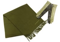 Lot 1433 - A Burberry green cashmere scarf
