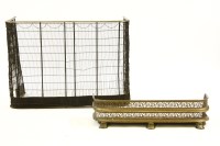 Lot 538 - A Regency wirework fender with brass top rail and wire body