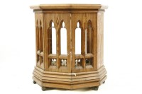 Lot 497 - A pitch pine Gothic revival pulpit