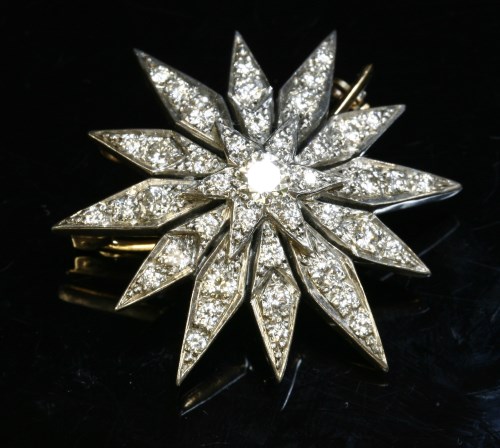 Lot 160 - A Victorian-style diamond set India Star brooch/pendant