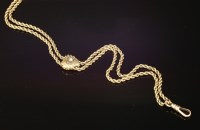 Lot 73 - A Victorian gold rope guard chain