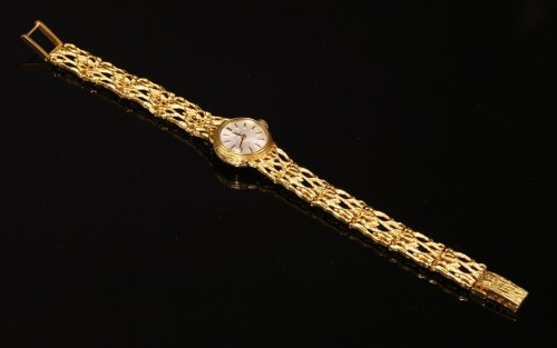 Lot 202 - A ladies' 9ct gold Omega mechanical bracelet watch
