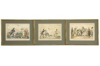 Lot 405 - Robert Cruikshank
A BEAU CLERK FOR A BANKING CONCERN
Satirical colour engraving
Together with two other similar
