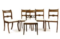 Lot 530 - A set of four Regency mahogany bar bar dining chairs