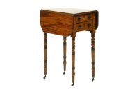 Lot 484 - A Regency inlaid mahogany Pembroke work table