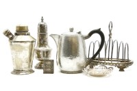 Lot 201 - A collection of silver plated items