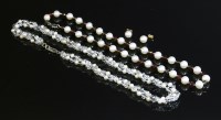 Lot 234 - A cased single row cultured freshwater pearl necklace