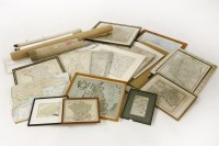 Lot 214A - A large quantity of framed and unframed maps