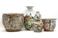 Lot 197 - A modern Chinese famille rose fish bowl