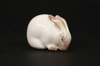 Lot 129 - A Royal Worcester netsuke rabbit