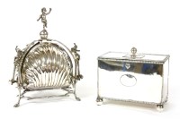Lot 115 - A Georgian silver plated tea caddy