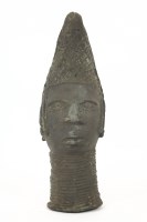 Lot 166 - A Benin bronze bust