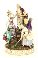 Lot 167 - A 19th century Meissen porcelain figure group 'The Gardeners'