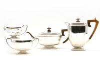 Lot 117 - A four piece silver tea service