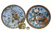 Lot 127 - Two 1920s Japanese cloisonné chargers