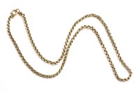 Lot 28 - A gold faceted and polished belcher chain