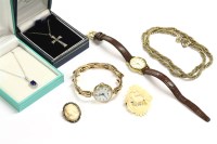 Lot 63 - A 9ct gold Rone incabloc mechanical bracelet watch