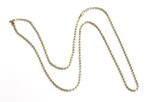 Lot 17 - A 9ct two colour gold bead necklace and bracelet