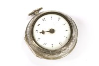 Lot 55 - A Georgian silver verge pocket watch