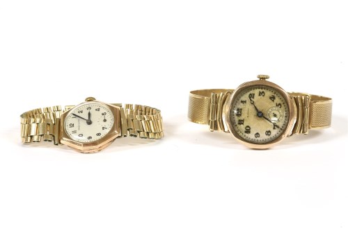 Lot 15 - A gentleman's 9ct gold precision mechanical bracelet watch