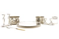 Lot 75 - Silver items: including a circular tray