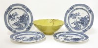 Lot 175 - Four Chinese blue and white plates