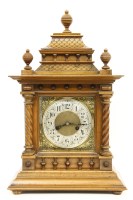 Lot 163 - A walnut mantle clock