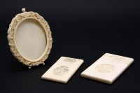 Lot 89 - Two Chinese carved ivory card cases