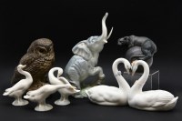 Lot 239 - Five Lladro figures