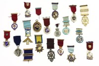 Lot 134 - A collection of Masonic silver jewels