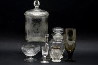 Lot 364 - A collection of cut glass and etched glass