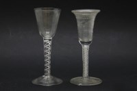 Lot 138 - A mid 18th century air twist wine glass