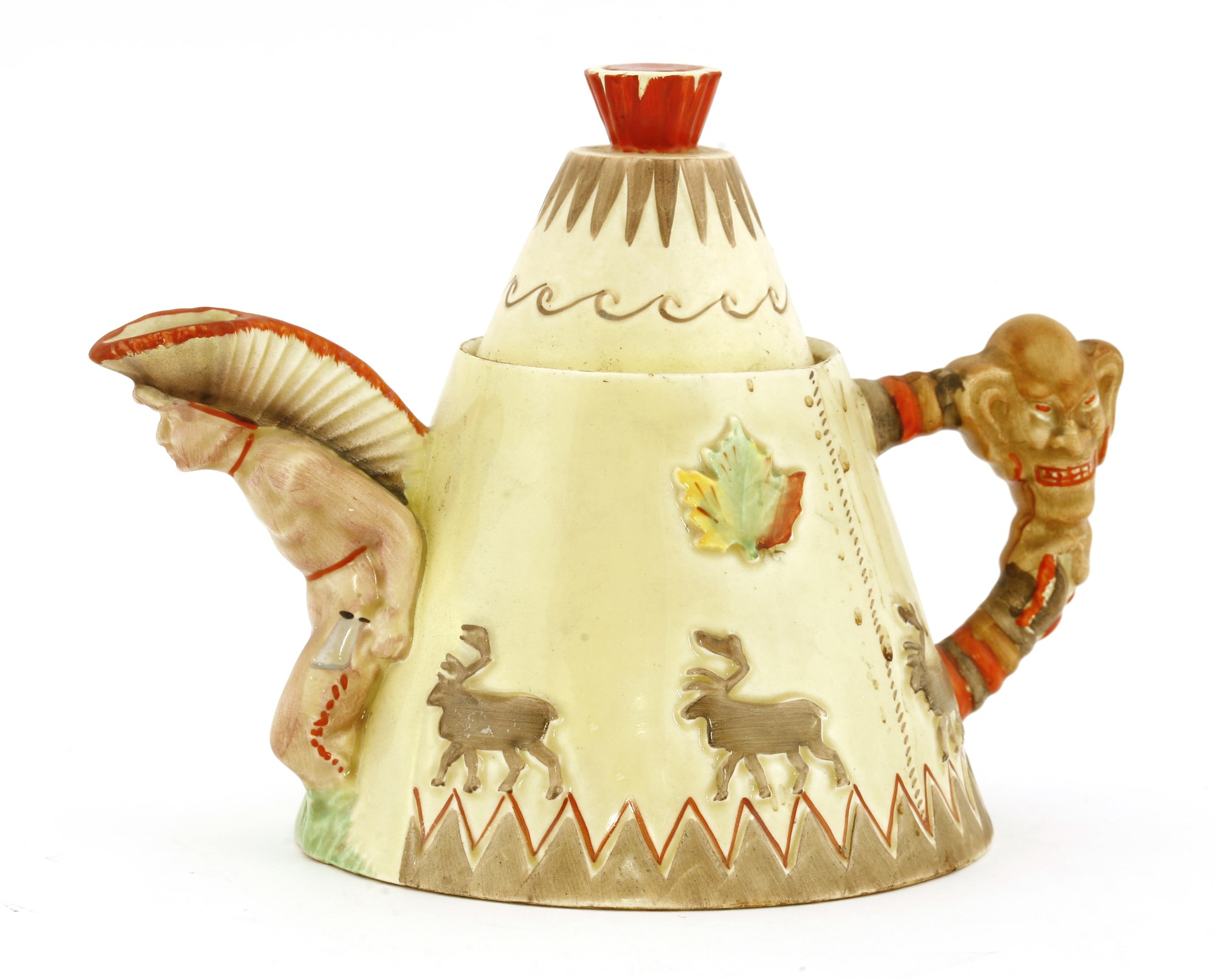 Lot 256 A Clarice Cliff novelty 'Teepee' teapot
