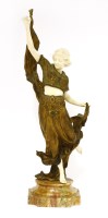 Lot 316 - A gilt bronze and ivory figure