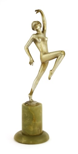 Lot 307 - A silvered bronze figure of a dancer