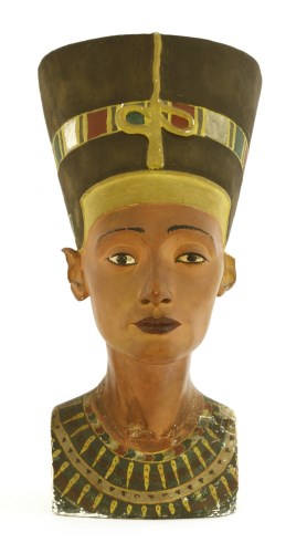 Lot 313 - A plaster bust of Nefertiti