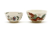 Lot 141 - Two 18th century pottery tea bowls