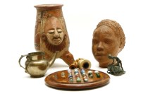 Lot 206 - A collection of assorted ethnic pottery wares