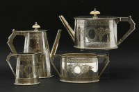 Lot 146 - An Elkington & Co silver plated four piece tea set