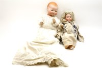 Lot 355 - An early 20th century Armand Marseille bisque headed doll