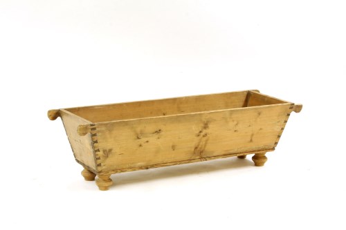 Lot 593 - A Victorian pine dough trough
