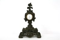 Lot 302 - A cast bronze clock case set