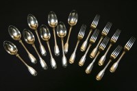 Lot 119A - A set of eight George III silver tablespoons