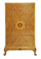 Lot 365 - An Art Deco chest of drawers
