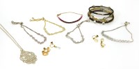 Lot 1480 - A Christian Dior gold-plated necklace and earring suite