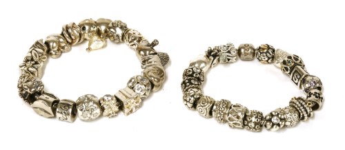 Lot 1481 - A sterling silver Pandora bracelet