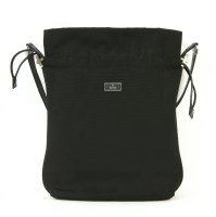 Lot 1024 - A Gucci black canvas drawstring shopper handbag