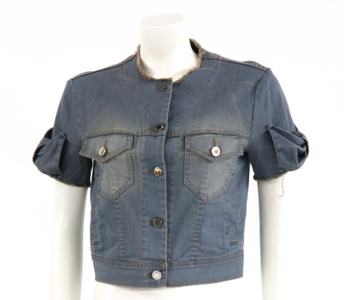Lot 1343 - A Mulberry denim 'Betty Bow' jacket