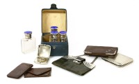 Lot 1522 - A cased vanity glass bottle set