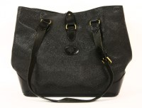 Lot 1033 - A Mulberry black pebbled leather shopper tote handbag